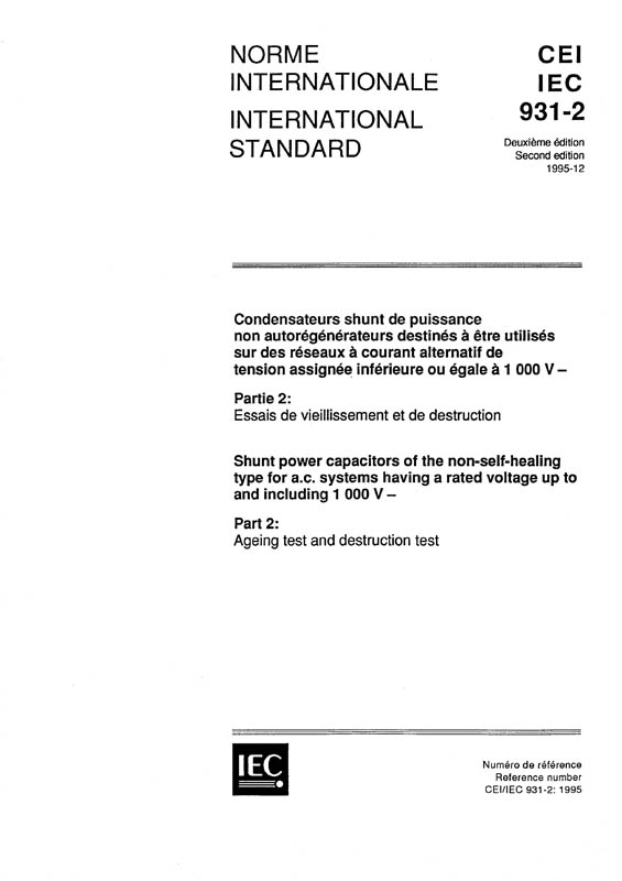 Cover IEC 60931-2:1995